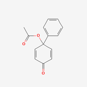 molecular formula C14H12O3 B8682062 2,5-Cyclohexadien-1-one, 4-(acetyloxy)-4-phenyl- CAS No. 98355-34-1