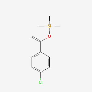 molecular formula C11H15ClOSi B8682075 1-Trimethylsilyloxy-1-(4-chlorophenyl)ethylene CAS No. 58518-76-6