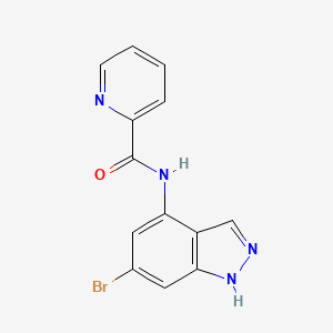 molecular formula C13H9BrN4O B8682097 N-(6-Bromo-1H-indazol-4-yl)-2-pyridinecarboxamide 