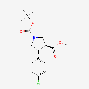 (3S,4R)-1-tert-Butyl3-methyl4-(4-chlorophenyl)pyrrolidine-1,3-dicarboxylate