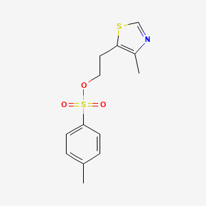 molecular formula C13H15NO3S2 B8682121 2-(4-Methylthiazol-5-yl)ethyl 4-methylbenzenesulfonate 