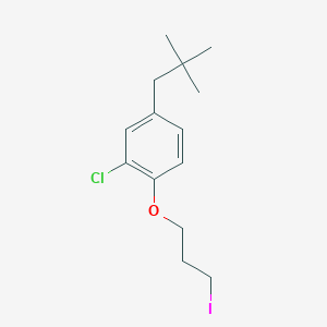 2-Chloro-4-(2,2-dimethylpropyl)-1-(3-iodopropoxy)benzene