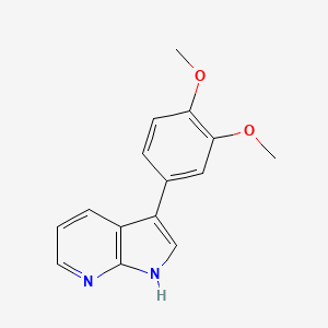 molecular formula C15H14N2O2 B8682168 3-(3,4-dimethoxy-phenyl)-1H-pyrrolo[2,3-b]pyridine CAS No. 866545-87-1