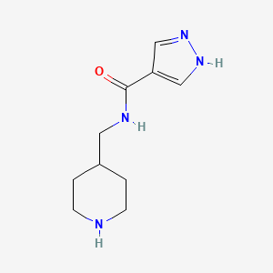 molecular formula C10H16N4O B8682178 1H-Pyrazole-4-carboxylic acid (piperidin-4-ylmethyl)-amide 