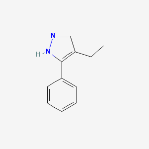 molecular formula C11H12N2 B8682189 4-ethyl-5-phenyl-1H-pyrazole 