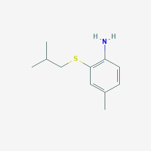 molecular formula C11H17NS B8682194 2-Isobutylsulfanyl-4-methyl-aniline 