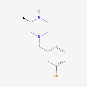 molecular formula C12H17BrN2 B8682213 (3S)-1-[(3-Bromophenyl)methyl]-3-methylpiperazine 