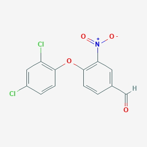 molecular formula C13H7Cl2NO4 B8682229 4-(2,4-dichlorophenoxy)-3-nitroBenzaldehyde 