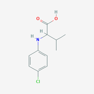 molecular formula C11H14ClNO2 B8682287 2-(4-Chlorophenylamino)-3-methylbutanoic acid 