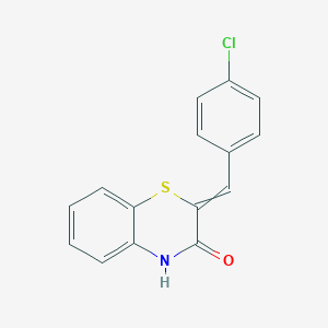 molecular formula C15H10ClNOS B8682303 2-(4-Chlorophenylmethylidene)-2H-1,4-benzothiazine-3(4H)-one 