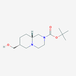 molecular formula C14H26N2O3 B8682324 (7R,9aR)-rel-tert-Butyl 7-(hydroxymethyl)hexahydro-1H-pyrido[1,2-a]pyrazine-2(6H)-carboxylate 