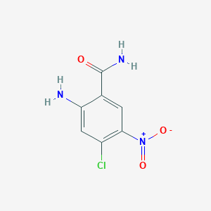 molecular formula C7H6ClN3O3 B8682426 2-Amino-4-chloro-5-nitrobenzamide 