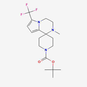 molecular formula C18H26F3N3O2 B8682440 tert-Butyl 2'-methyl-6'-(trifluoromethyl)-3',4'-dihydro-2'H-spiro[piperidine-4,1'-pyrrolo[1,2-a]pyrazine]-1-carboxylate 