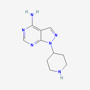 molecular formula C10H14N6 B8682456 1-piperidin-4-yl-1H-pyrazolo[3,4-d]pyrimidin-4-amine 