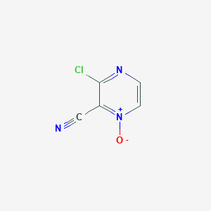 molecular formula C5H2ClN3O B8682488 3-Chloro-2-cyanopyrazine 1-oxide 
