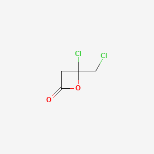molecular formula C4H4Cl2O2 B8682490 4-Chloro-4-(chloromethyl)oxetan-2-one CAS No. 84200-22-6