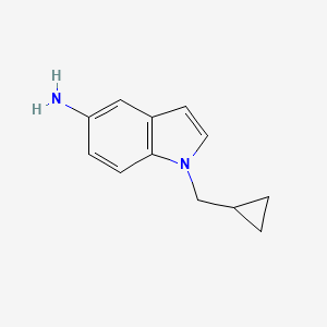molecular formula C12H14N2 B8682532 1-(Cyclopropylmethyl)-1H-indol-5-amine CAS No. 289037-49-6