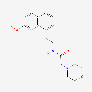 B8682571 N-(2-(7-Methoxynaphth-1-yl)ethyl)-2-morpholinoacetamide CAS No. 138112-85-3