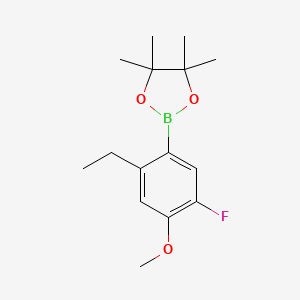 B8682682 2-(2-Ethyl-5-fluoro-4-methoxyphenyl)-4,4,5,5-tetramethyl-1,3,2-dioxaborolane CAS No. 1421503-46-9