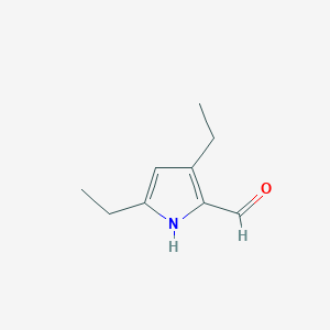 molecular formula C9H13NO B8682729 3,5-Diethyl-1H-pyrrole-2-carbaldehyde 