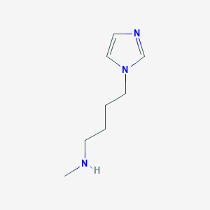 molecular formula C8H15N3 B8682730 4-(1H-Imidazol-1-yl)-N-methylbutan-1-amine CAS No. 88940-47-0