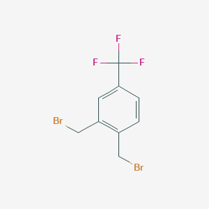 molecular formula C9H7Br2F3 B8682744 1,2-Bis(bromomethyl)-4-(trifluoromethyl)benzene CAS No. 74815-76-2