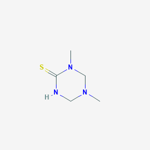 molecular formula C5H11N3S B8682751 1,5-Dimethyl-1,3,5-triazinane-2-thione CAS No. 82696-21-7