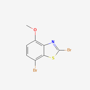 molecular formula C8H5Br2NOS B8682755 2,7-Dibromo-4-methoxybenzo[d]thiazole 