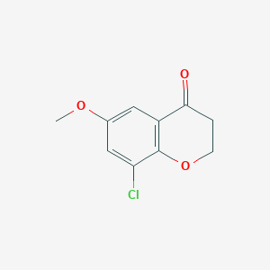 molecular formula C10H9ClO3 B8682763 8-Chloro-6-methoxychroman-4-one 