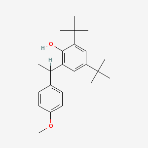 molecular formula C23H32O2 B8682767 4,6-Di-t-butyl-2-(alpha-methyl-4-methoxybenzyl)phenol CAS No. 71712-04-4
