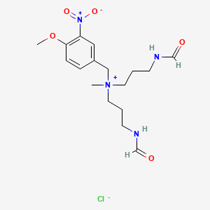 B8682779 Bis[3-(formylamino)propyl](4-methoxy-3-nitrobenzyl)methylammonium chloride CAS No. 58795-54-3