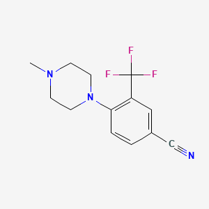molecular formula C13H14F3N3 B8682861 4-(4-Methylpiperazin-1-yl)-3-(trifluoromethyl)benzonitrile 