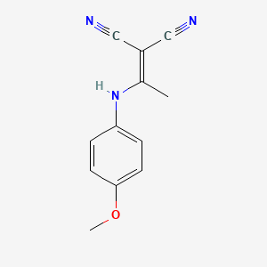 molecular formula C12H11N3O B8682863 [1-(4-Methoxyanilino)ethylidene]propanedinitrile CAS No. 61097-02-7
