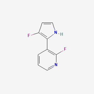 molecular formula C9H6F2N2 B8682870 2-fluoro-3-(3-fluoro-1H-pyrrol-2-yl)pyridine 