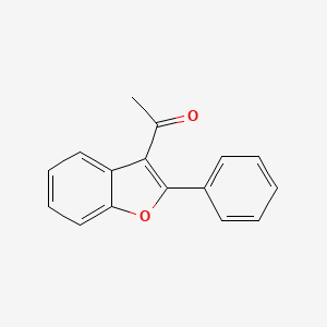 molecular formula C16H12O2 B8682881 1-(2-Phenylbenzofuran-3-yl)ethanone 