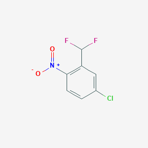 molecular formula C7H4ClF2NO2 B8682896 4-Chloro-2-(difluoromethyl)-1-nitrobenzene 