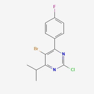 molecular formula C13H11BrClFN2 B8682898 5-Bromo-2-chloro-4-(4-fluorophenyl)-6-isopropylpyrimidine CAS No. 894787-97-4