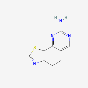 molecular formula C10H10N4S B8682899 2-Methyl-4,5-dihydrothiazolo[4,5-h]quinazolin-8-amine CAS No. 827598-51-6