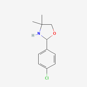 molecular formula C11H14ClNO B8682913 2-(4-Chloro-phenyl)-4,4-dimethyl-oxazolidine 