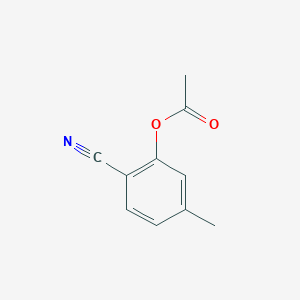 molecular formula C10H9NO2 B8682953 2-Cyano-5-methylphenyl acetate CAS No. 421551-85-1