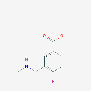 molecular formula C13H18FNO2 B8682963 Tert-butyl 4-fluoro-3-(methylaminomethyl)benzoate CAS No. 171050-01-4