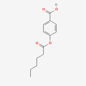 molecular formula C13H16O4 B8683067 4-(Hexanoyloxy)benzoic acid CAS No. 56955-75-0