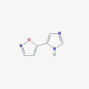 molecular formula C6H5N3O B8683075 5-(1H-imidazol-4-yl)isoxazole CAS No. 1571145-61-3