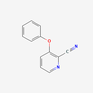 molecular formula C12H8N2O B8683082 3-Phenoxy-2-pyridinecarbonitrile 