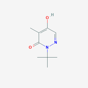 molecular formula C9H14N2O2 B8683100 2-tert-Butyl-5-hydroxy-4-methylpyridazin-3(2H)-one CAS No. 104010-22-2
