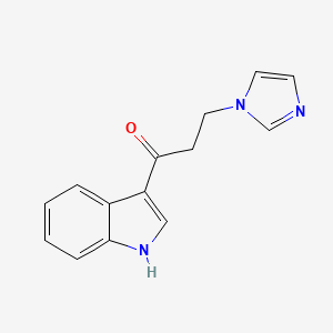 molecular formula C14H13N3O B8683103 3-(1H-Imidazol-1-yl)-1-(1H-indol-3-yl)propan-1-one CAS No. 116176-97-7