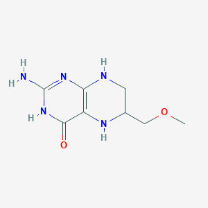 molecular formula C8H13N5O2 B8683111 4(1H)-Pteridinone, 2-amino-5,6,7,8-tetrahydro-6-(methoxymethyl)- CAS No. 102915-42-4
