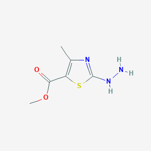 molecular formula C6H9N3O2S B8683116 Methyl 2-hydrazinyl-4-methylthiazole-5-carboxylate 