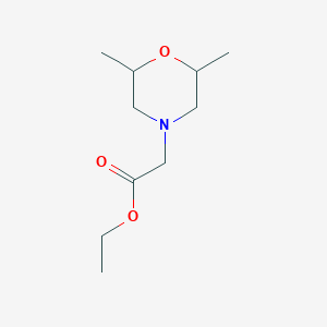 molecular formula C10H19NO3 B8683131 Ethyl 2,6-dimethyl-4-morpholinylacetate 