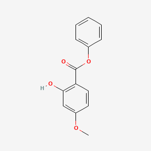 molecular formula C14H12O4 B8683275 Benzoic acid, 2-hydroxy-4-methoxy-, phenyl ester CAS No. 33454-09-0